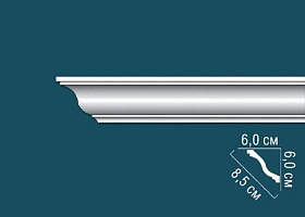 Карниз Перфект гладкий AB229 60х60х2440 мм, 1 м.п.