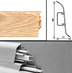 Напольный плинтус из пвх 22х49 мм с сертификацией кабельного канала