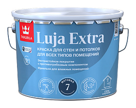 Краска для влажных помещений Tikkurila Luja Extra 7 антигрибковая акриловая матовая, база А