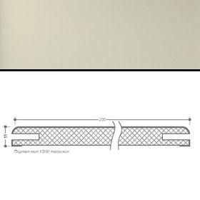 Добор телескопический тип 1/200 (2100x200x11мм) для дверей с отделкой эмалью, Слоновая кость