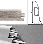 Напольный плинтус из пвх 22х49 мм с сертификацией кабельного канала