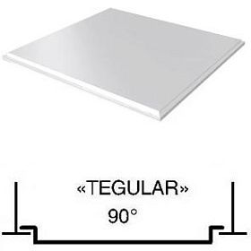 Кассета алюминиевая Grand Line Tegular 90° 595х595 мм (0.4мм) белая матовая