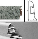 Напольный плинтус из пвх 22х49 мм с сертификацией кабельного канала