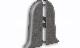 Торцевая заглушка (пара) для плинтуса Идеал Классик-55, К-П55-Тп 548 Лофт серый, 55мм