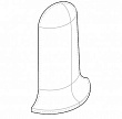 Угол наружный для плинтуса Deconika Д-П85-Нк (пластиковый с кабель-каналом) 034 Светлая слоновая кость 85мм
