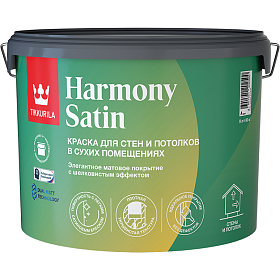 Краска для стен и потолков Tikkurila Harmony Satin (Joker) акриловая матовая, база А