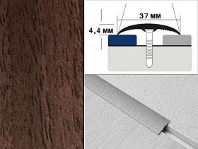 Порог декорированный одноуровневый В2 37х4,4 Орех