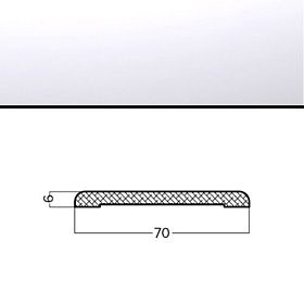 Наличник телескопический Максимум 6 тонкий 2100x70x6мм для дверей с отделкой эмалью, Белый