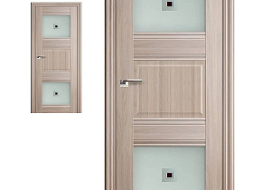 Межкомнатная дверь Profil Doors экошпон серия X 6X Орех Пекан полотно со стеклом узор с фьюзингом