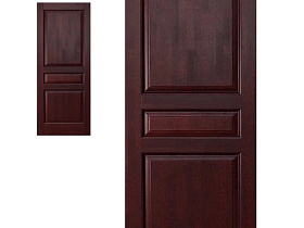 Межкомнатная дверь из массива ольхи Ока Валенсия Махагон, глухое полотно