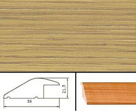 Молдинг массивный разноуровневый Pedross 58х21,5х2700 Дуб без покрытия