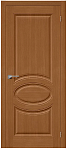 Межкомнатная дверь из шпона файн-лайн Браво Статус-20 Ф-11 Орех, глухое полотно