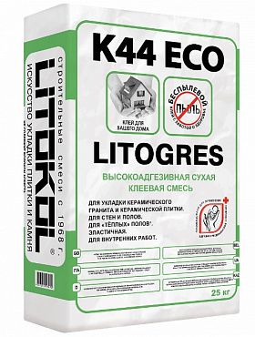 Высокоадгезивная клеевая смесь Litokol Litogres K44 ECO 25кг
