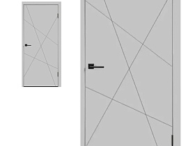 Межкомнатная дверь Velldoris Эмаль SCANDI S цвет Cветло-серый