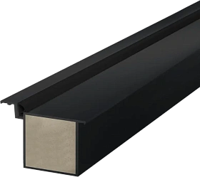 Дверная коробка INVISIBLE BLACK ANOD без присадки Черный 2 стойки (2100мм) и перекладина 1050мм