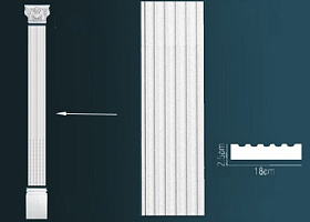 Пилястра Перфект D1522 180х2000х25 мм