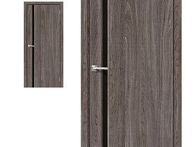 Межкомнатная дверь Браво Эко Шпон Мода-11 Black Line Ash Wood