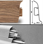 Напольный плинтус из пвх 22х49 мм с сертификацией кабельного канала