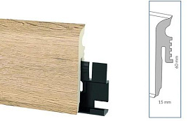 Напольный гибкий плинтус Arbiton Vigo Дуб Росспорт 60х15мм, 1 м.п.