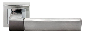 Межкомнатная дверная ручка Rucetti RAP 16-S SN/CP, Комбинация белого никеля и хрома