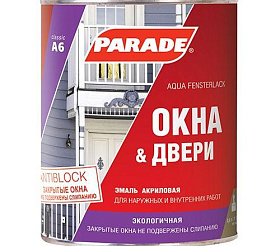 Эмаль Parade Classic А6 Окна & Двери акриловая 0,45л