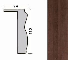 Наличник фигурный телескопический Престиж для дверей Profil Doors серия X Орех Сиена