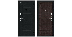 Входная металлическая дверь Bravo-R Борн Букле черное/Wenge Veralinga, левая