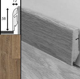 Плинтус Quick-Step QSSKR 58х12мм 3579 Дуб природный коричневый, 1 м.п.