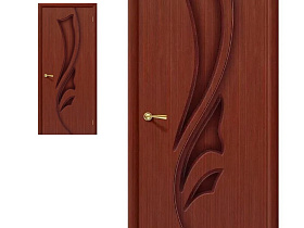Межкомнатная дверь из шпона файн-лайн Браво Эксклюзив Ф-15 Макоре, глухое полотно
