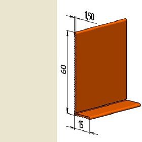 Гибкий напольный плинтус ПВХ JL60-1PC, жемчужный-белый (RAL 1013), 1 м.п.