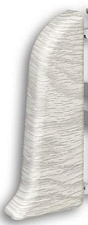 Торцевая заглушка левая для плинтуса Идеал Классик-70, К-П70-Тп (пластиковый с кабель-каналом) 230 Дуб айсберг 70 мм
