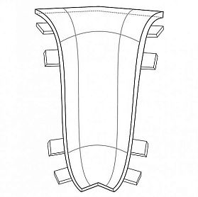 Угол внутренний к плинтусу Dekor Plast 67мм LL020 Бубинга