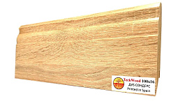 Плинтус МДФ TeckWood фигурный 100х16мм Дуб Сондерс, 1 м.п.