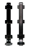 Угол стыковочный Bonkeel из ПВХ для алюминиевого плинтуса 100 мм, черный