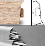 Напольный плинтус из пвх 22х49 мм с сертификацией кабельного канала