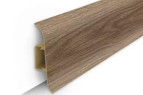 Напольный плинтус Идеал Классик К-П70п (c центральной планкой) 321 Падук, 2200мм/70мм/22мм, 1 м.п.