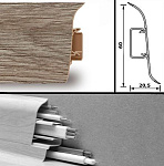 Напольный плинтус из пвх 22х49 мм с сертификацией кабельного канала