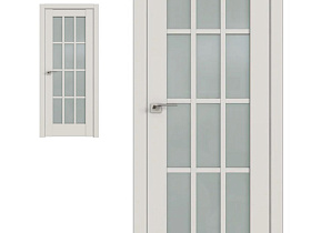 Межкомнатная дверь Profil Doors экошпон серия U 102U Дарк Вайт полотно со стеклом матовым