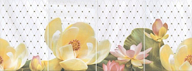 Панно Kerama Marazzi HGD/A56/4x/8259 Летний сад светлый, панно из 4 частей 20х30 (размер каждой части) 80х30х6,9
