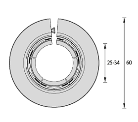 Обвод для труб универсальный Идеал 25-34 мм 001 Белый
