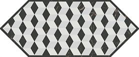 Плитка из керамогранита Kerama Marazzi HGD/A483/35006 Декор Келуш 4 черно-белый 14x34x6,9