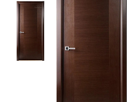 Межкомнатная дверь шпон  Belwooddoors Классика люкс венге, глухое полотно