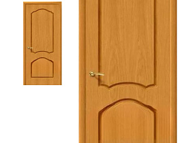 Межкомнатная дверь из натурального шпона Каролина Т-03 Дуб натуральный глухое полотно