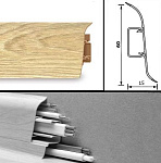 Напольный плинтус из пвх 22х49 мм с сертификацией кабельного канала
