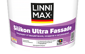 Краска водно-дисперсионная фасадная Linnimax Silicon Ultra Fassade матовая, база 3