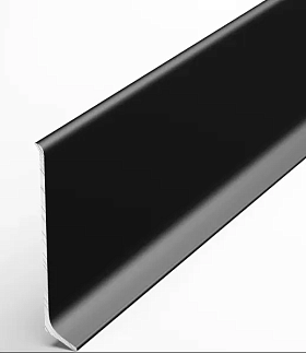 Алюминиевый напольный плинтус чёрный Bonkeel 78,5х11,2х1800 мм, 1 м.п.