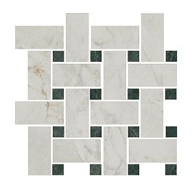 Декор Kerama Marazzi T038/SG6540 Серенада мозаичный белый лаппатированный 32x32x0,9