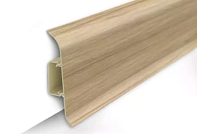 Напольный плинтус Идеал Классик К-П70п (c центральной планкой) 263 Клен северный, 2200мм/70мм/22мм, 1 м.п.