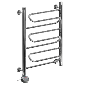 Полотенцесушитель электрический Ника CURVE 80x60, левый тэн, хром