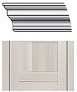 Карниз 2070x120x10мм для дверей Profil Doors серии X, Ясень Белый (Эш Вайт) Мелинга